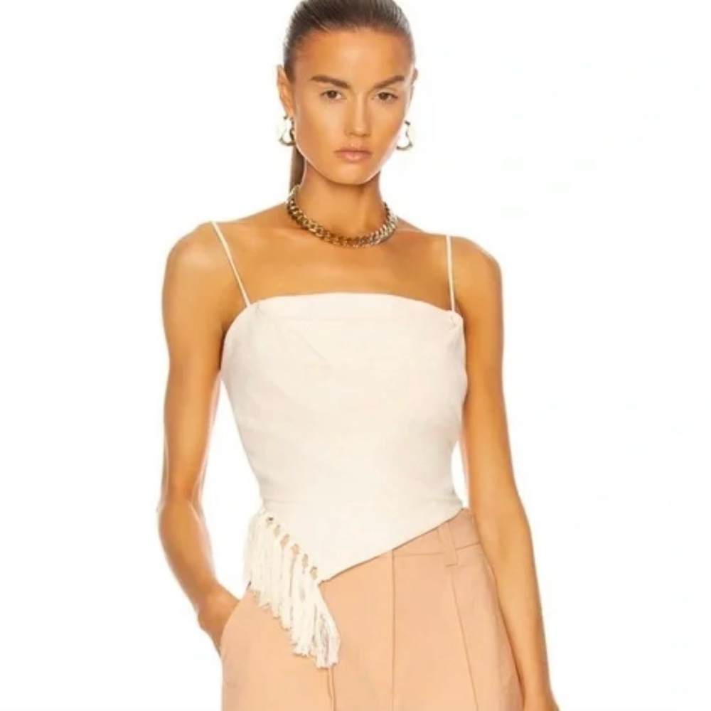 Nanushka White Crop Top
